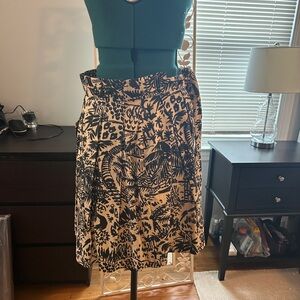 Corey Lynn Calter Black and Cream A-Line Skirt